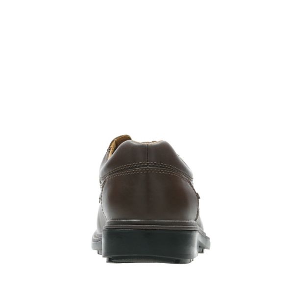 Clarks Mens Rockie Lo GORE-TEX Wide Fit Shoes Ebony Leather | CA-926145